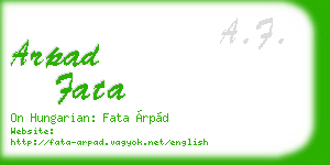 arpad fata business card